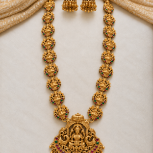 traditional south indian temple gold jewellery set